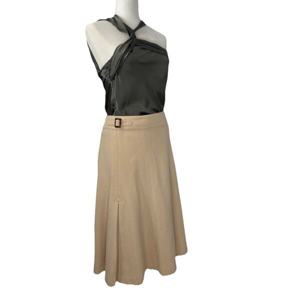Ralph Lauren Collection Purple Label Skirt Ivory Cashmere Wool A-line Runway 6 S - Picture 1 of 11